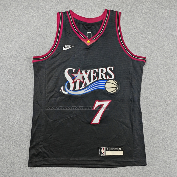 Maglia Bambino Philadelphia 76ers Jaylen Brown No 7 Classic 2025-26 Nero